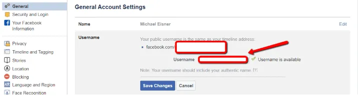 facebook url editor
