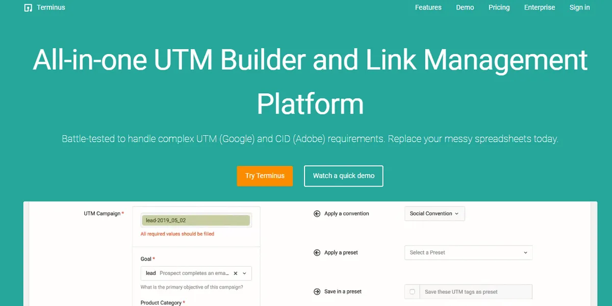 Limitations of free UTM builders