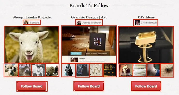 Links in Pinterest email