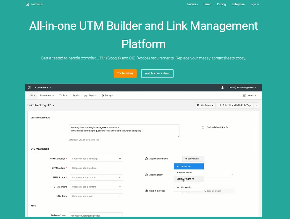 UTM Builder Spreadsheet Templates