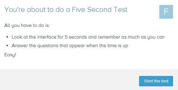 5 second test